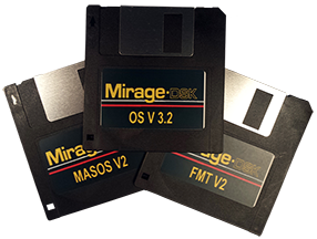 Ensoniq Mirage 3 Disk Set: Operating System OS V 3.2, MASOS v2.0, and FMT2 - $15